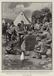Christmas Day at the Front, Serving Out the Pudding